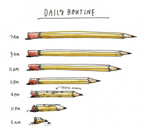 daily routine illustration
